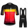 VeloThos Cycling Jersey Set and Bib Shorts Summer Short Sleeve Sport Camping Pro Race Bicycle Clothing MTB Ropa Maillot for Men
