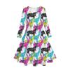 Girls' 3D Halloween Dress Long Sleeve Summer Spring Vacation Daily Holiday Princess Beautiful Sweet Kids 4-12 Years Casual Dress A Line Dress