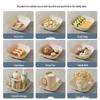 INS Style quadratisches Snackteller-Set mit silbernem Gestell