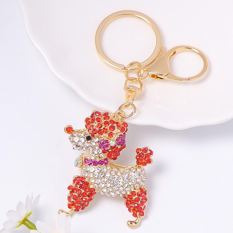 Colorful Rhinestone 3D Tiger Keychain and Metal Backpack Accessory