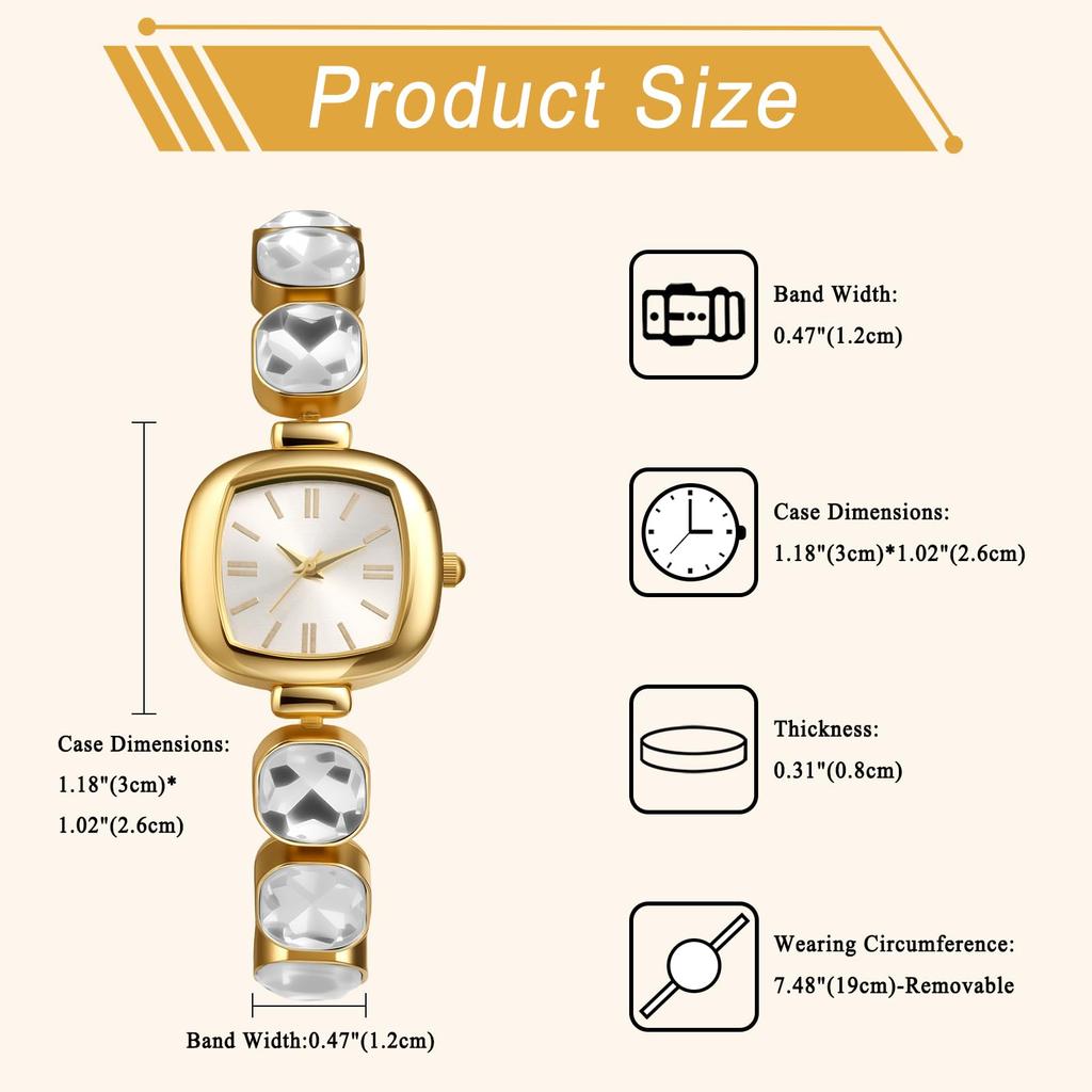 Watch, Square, Fashionable, Women's, Adjustable, Stainless Steel, Bracelet Style, Aqua Select, Popular, Gift, Anniversary, Birthday - White