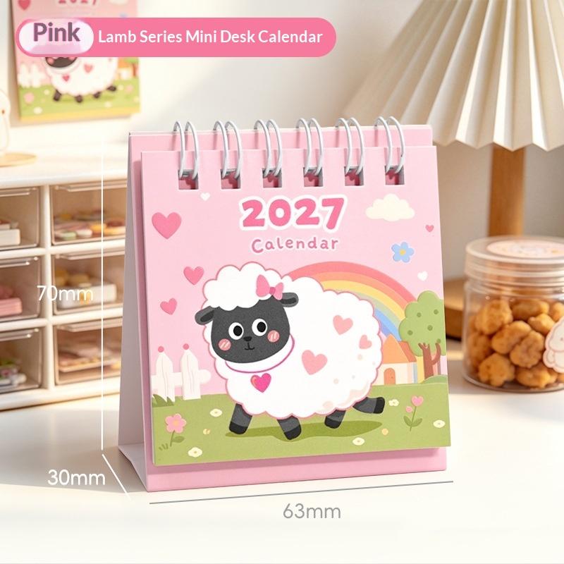 2027 Mini Desk Display Mini Calendar Annual Planner Coil Book Yearly Schedule Organizer To Do List Decoration Calendars