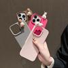 Cute 3D Cartoon Lying Cat Lychee Pattern Leather Phone Case For iPhone 17 16 15 14 13 12 11 Pro Max Plus X XS Lovely Soft Cover