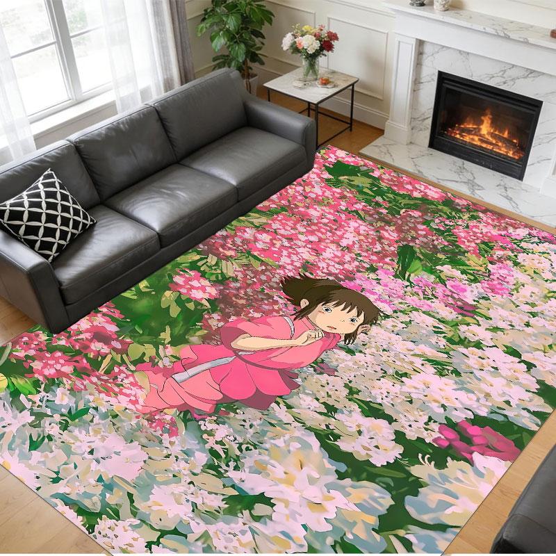 Crystal Velvet Rug Soft Non Slip Indoor Floor Mat Home DecorSpirited Away