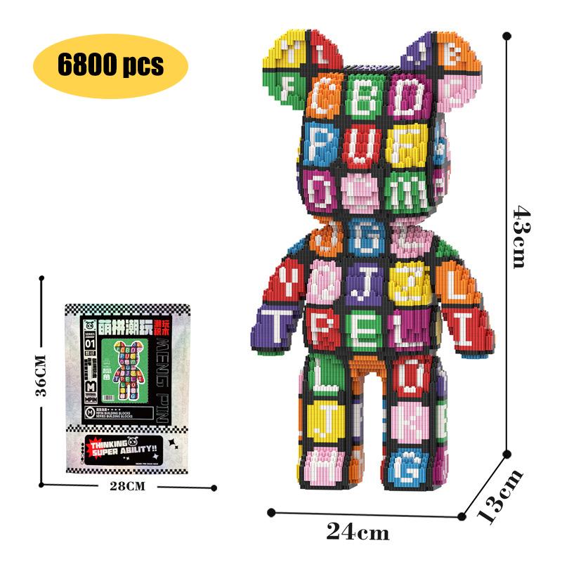 Kawaii Bear Building Blocks,assembly Toys,Ornaments, Home Decor,Creative Building Blocks,Thinking Developing Toys,Toys for Gifts