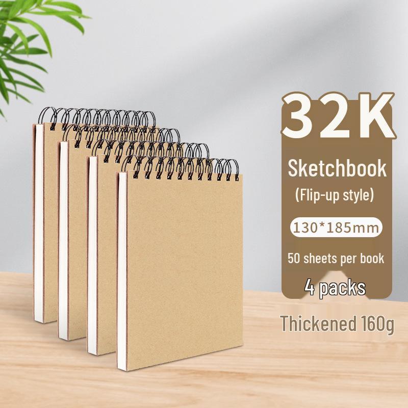 A4 Hardcover Spiral Sketchbook for Art Students & Children, A3/A4/8K Drawing Pad