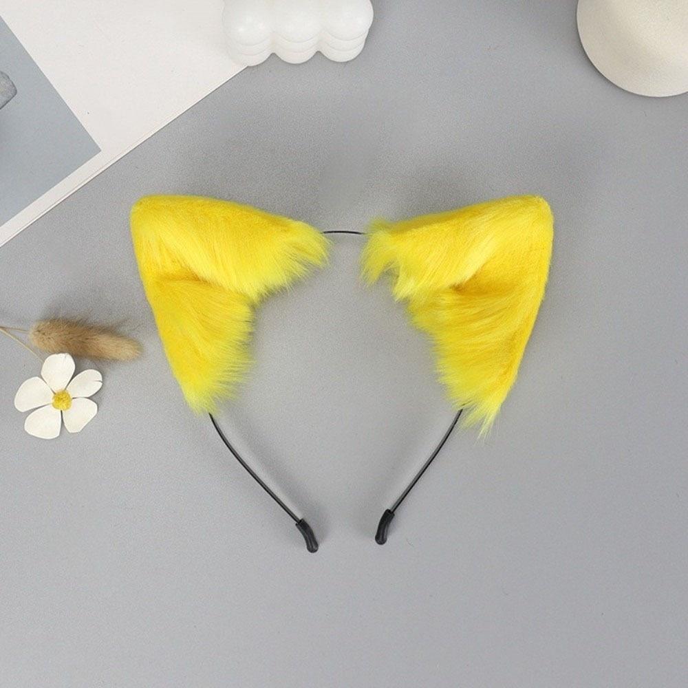 Artificial Cat Ears Headband Furry Lolita Ears Headwear Practical Hair Accessories  Adults
