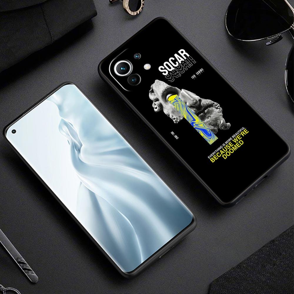 Cartoon Statue Abstract Art Phone Case Cover for Xiaomi Mi 17 Pro Max 15 14 13 12 11 Ultra 15T 14T 13T 12T 11T Pro Lite Soft TPU