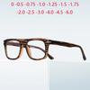 Leopard Frame Square Shortsighted Prescription Spectacle Men Spring Leg Anti Blue Rays Nearsighted Glasses 0 -0.5 -0.75 To -6.07