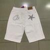 Corteiz White Denim Western Jacket Loose Short Jeans Set Men American Retro Style Casual Wear