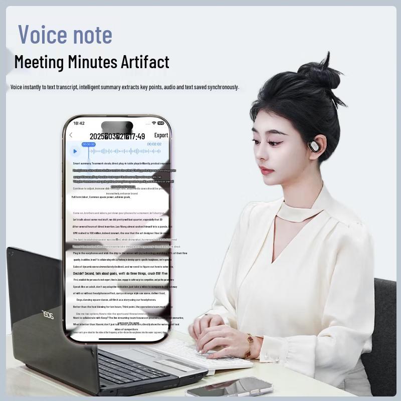 Newmine M16 AI Translation Adjustable Over-Ear Bluetooth 5.4 Sports Earphones