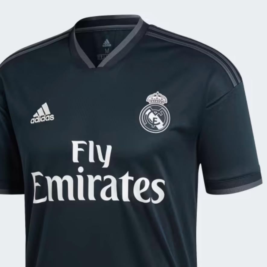 Adidas Letter Casual Pullover Short Sleeve Football Jersey Fan Edition 18-19 Season Men Jersey Black CG0584