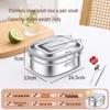 DM Stainless Steel Double-Layer Bento Lunch Box