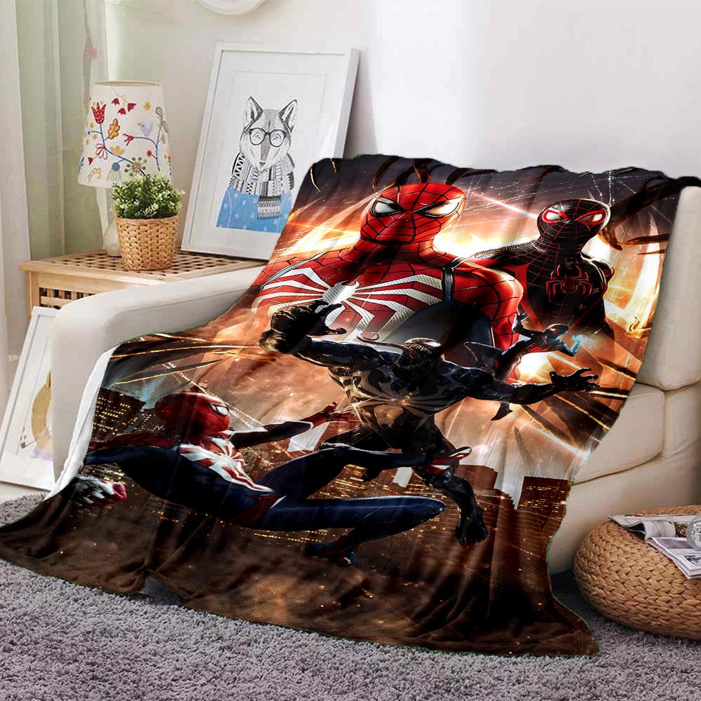 1pc Spiderman Web Shadows flannel Blanket for Super Soft Cute Comfort Blanket for Travel Bedding Couch Sofa Blanket Y82560