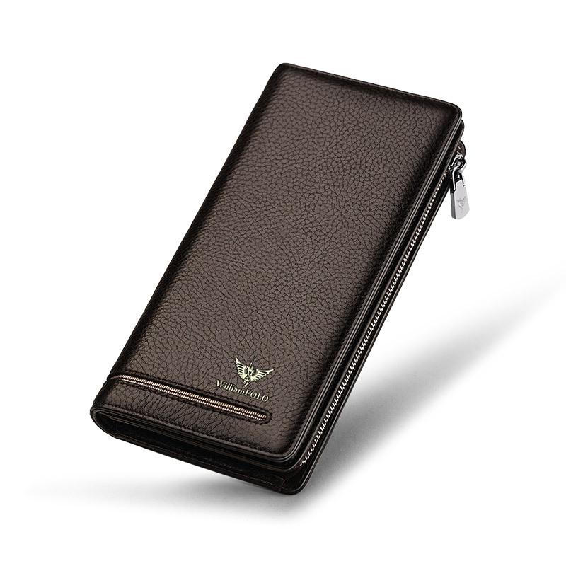 

Мужской кошелек King Paul из натуральной кожи с защитой от кражи и длинной молнией