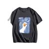 100% Cotton Women T-shirt Graffiti-art Confused Duck Printed Tees Shirt Summer Loose Tops Fashion Street O-neck Female Clothes