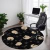 1pc Cat Floral Office Round Area Rug, Under Office Chairs Bedroom Living Room Home Decor, Room Deco