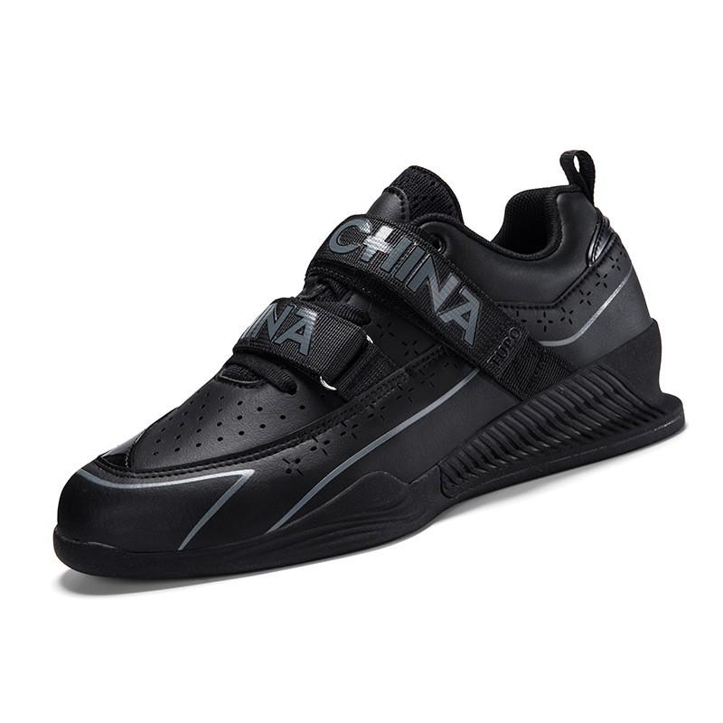 Mens Weightlifting Shoes Low-Cut Squat Training With Hook Loop Gym Fitness Indoor Workout