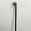 Walking Stick Vintage Designer Aluminum  Bulldog Face Handle Victorian Wooden Cane London Seller