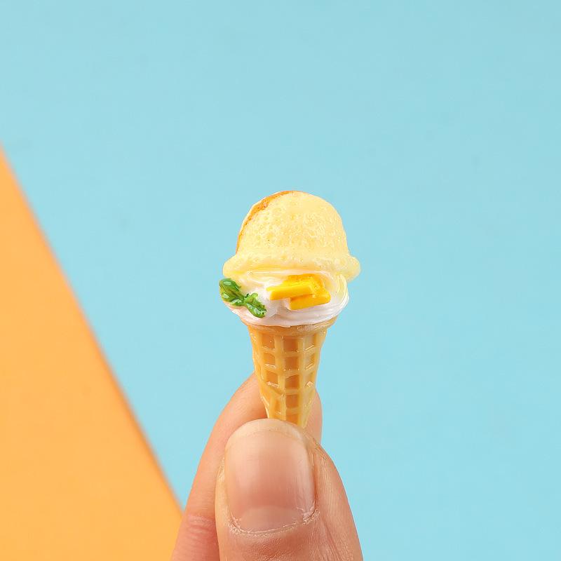 Simulation Ice Cream Resin Hair Clip, Keychain, and Shoe Buckle Accessories