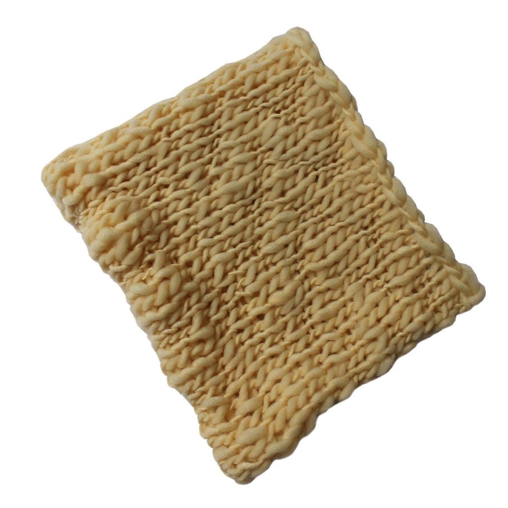 Colorful Chunky Knit Fur Strips Blanket - Newborn Photography Prop