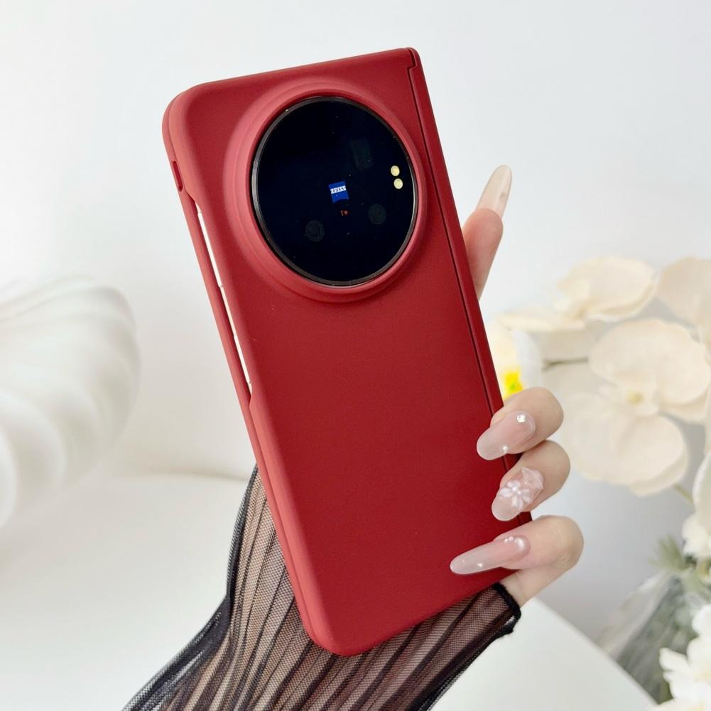 Skin-friendly Solid Color Phone Case For VIVO X Fold 6 vivo x fold 5 3 pro Magnetic Central Axis with Front Frame Back Cover