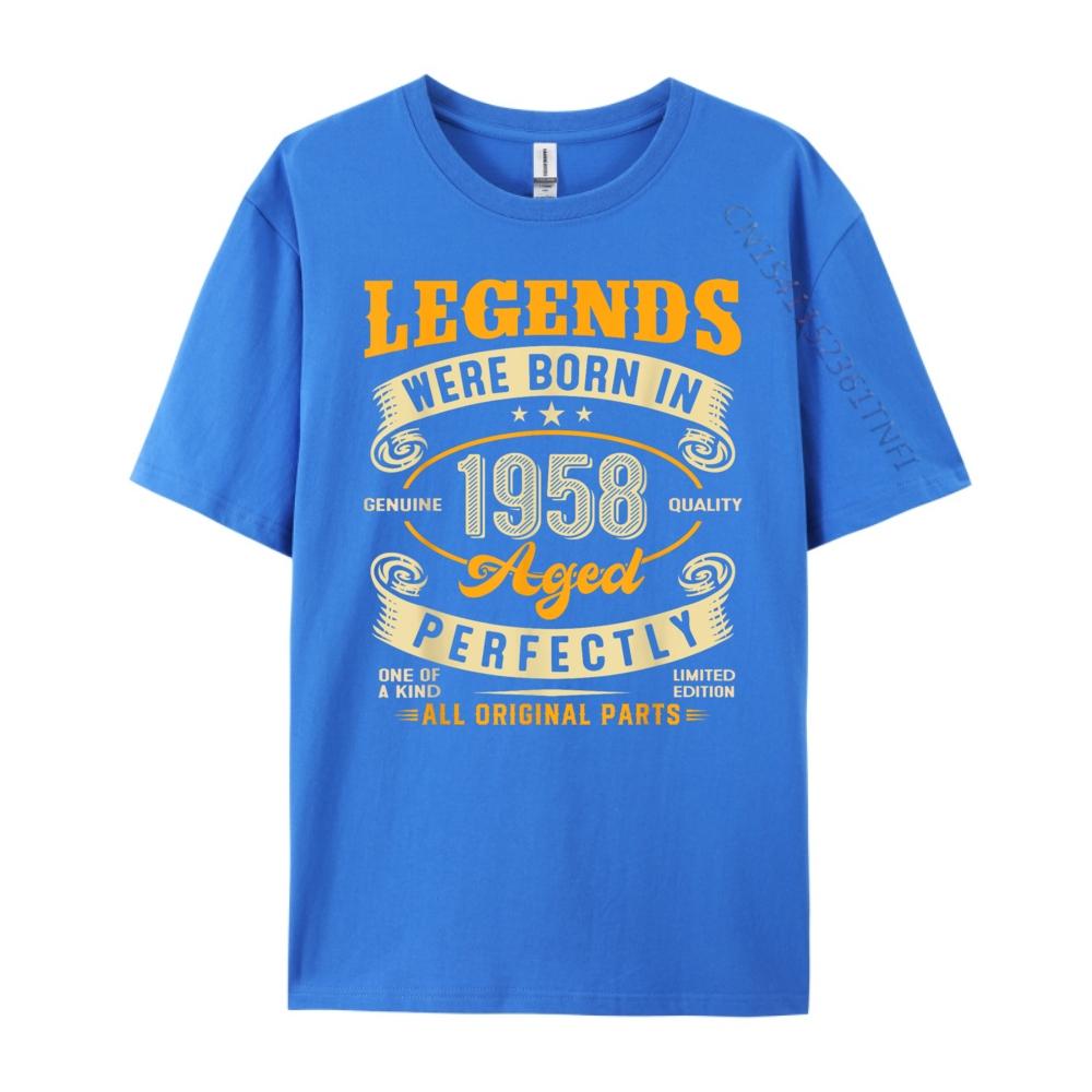 65th Birthday Legends Born In 1958 65 Years Old Unisexs Designer Clothes T Shirt Vegan