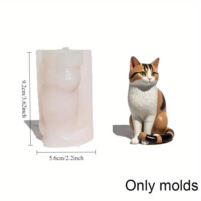Adorable Cat-Shaped Silicone Molds, Suitable for Making Scented Candles, Soap,Perfect for Christmas Gifts, Birthday Presents