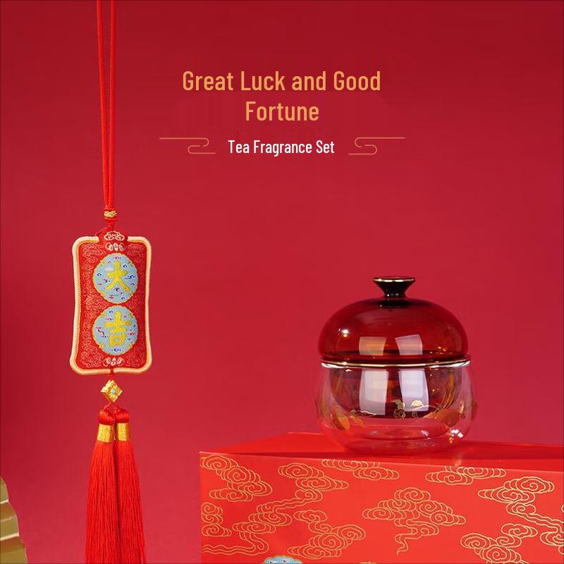 

Forbidden City Auspicious Glass Tea Set with Sachet