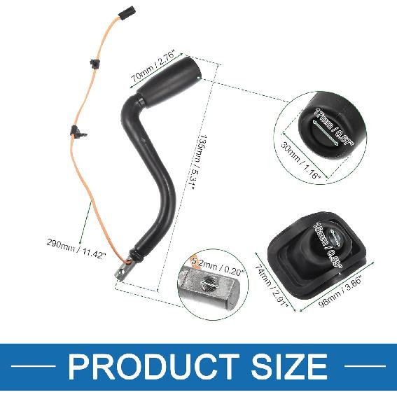 Automatic Transmission Shift Lever 26075107 Shift Select Lever with Tow Switch for GMC Yukon XL 1500 2000-2006 Black