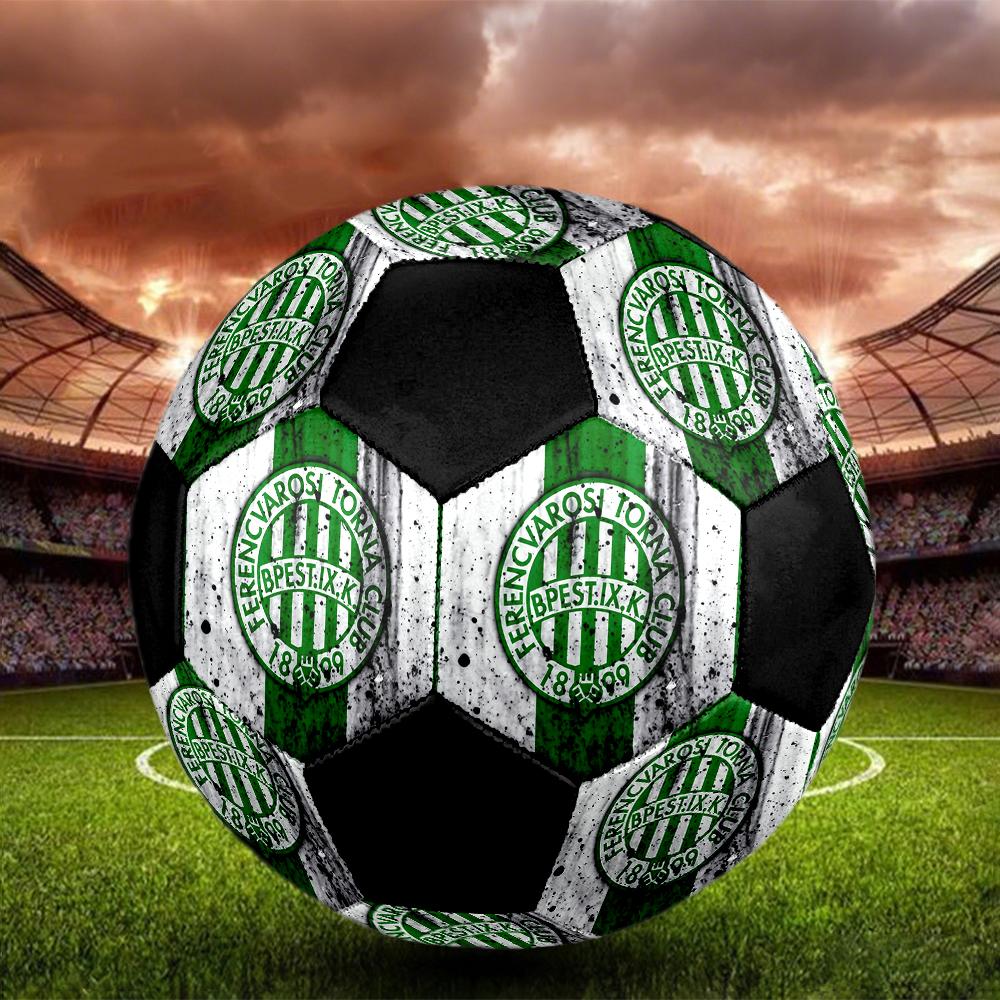 SIZE 5 Ferencvárosi TC Soccer Ball Colorful All Ages Machine Stitched PVC Competition Ready Durable High-Bounce