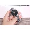 HannahMartin Men's Waterproof Watch fashion Silver Stainless Steel Belt Quartz Watch Large Dial