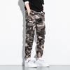 Japanese Style Men's Camouflage Overalls - Loose Casual Pants with Cuffs, Large Size for Teenagers
