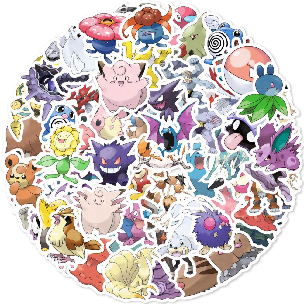 

80 Pokémon 2 Travel Box Water Cup Car Notebook Doodle Decorative Stickers