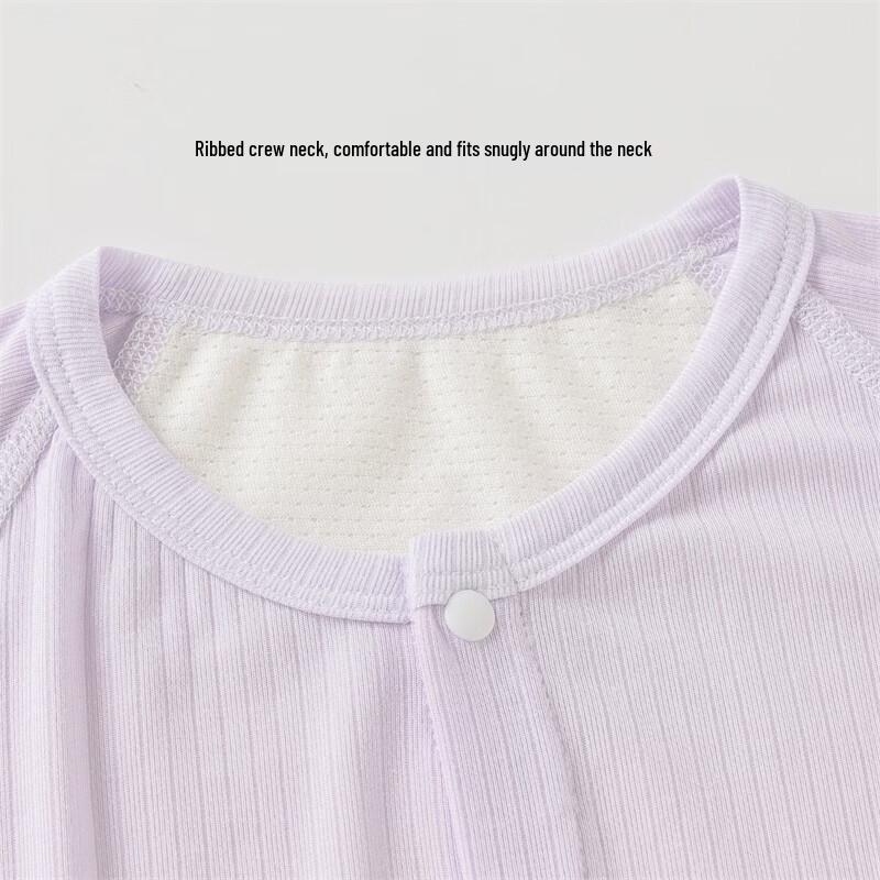 Baby Lightweight Breathable Front-Snap Romper (2-Piece Set)