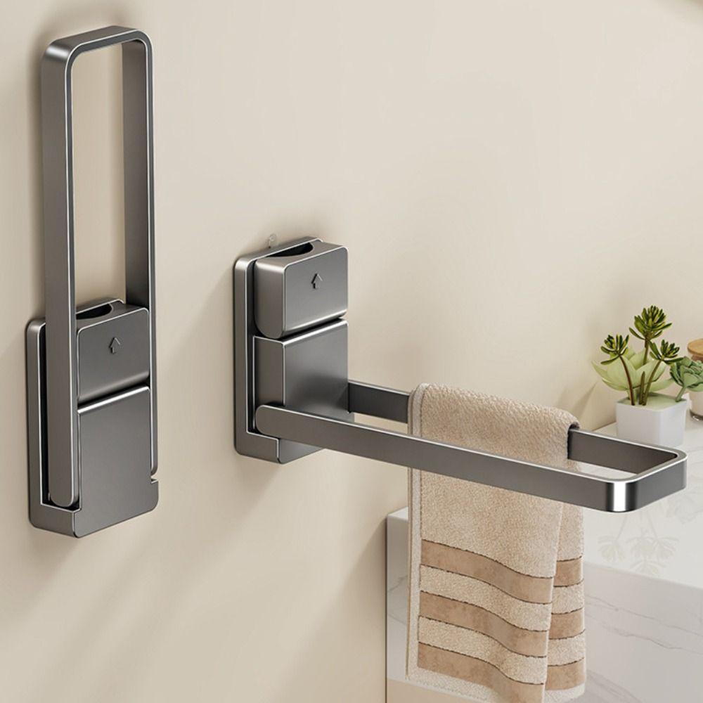 Space-Saving Foldable Towel Rack Moisture-Resistant Bath Towels Rack Hanger Organizer Rack  Closet