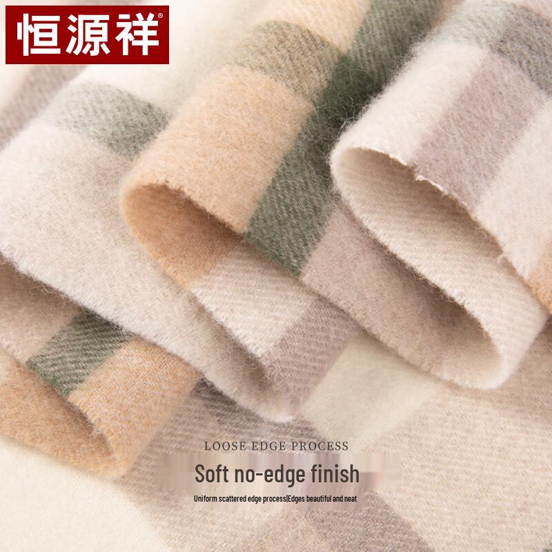 Hengyuanxiang Women's Pure Wool Thick Warm Scarf Shawl
