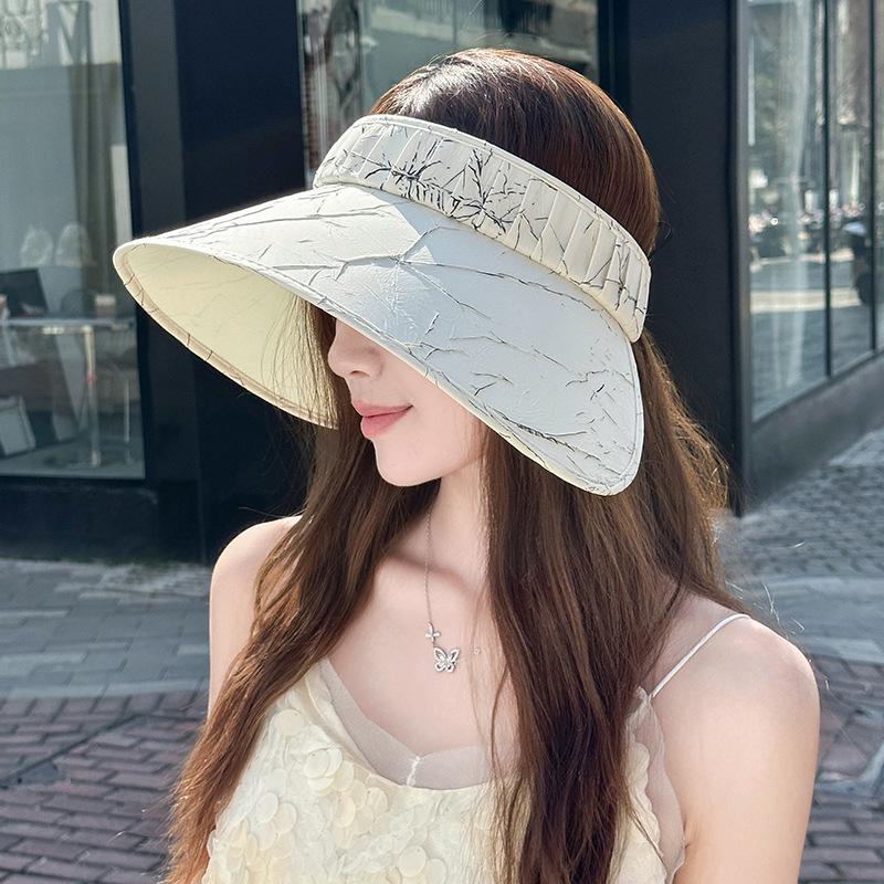 National Tide Wind Empty Top Hat Children's Summer UV Protection Sun Hat Foldable Outdoor Versatile Cycling Beach Hat