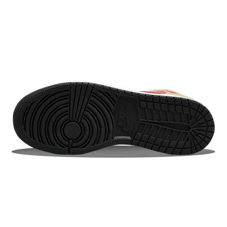Jordan 1 Mid Light Curry Cardinal GS 554725-201