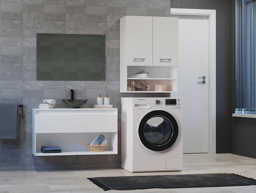 Cabinet Over The Washing Machine Pola Mini Dk Matte White
