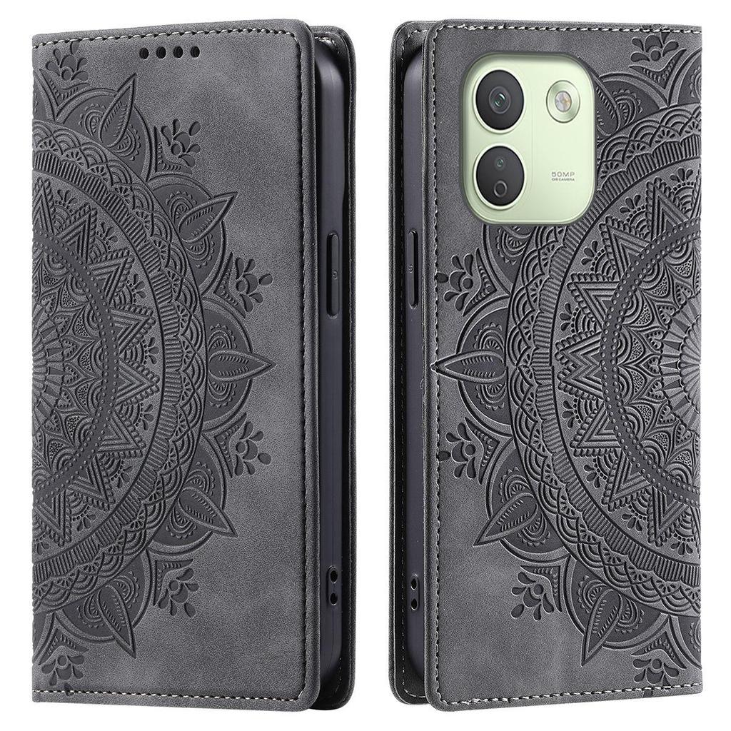 for Xiaomi Redmi Note 17 Pro Max 5G Mandala Embossed PU Leather Flip Wallet Case Magnetic Closure Cover