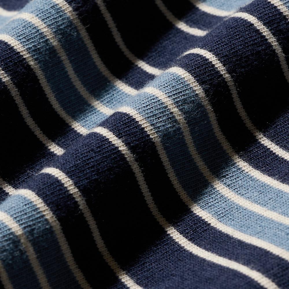 Dyutelo Leo Vintage Striped Short Sleeve T-Shirt Navy