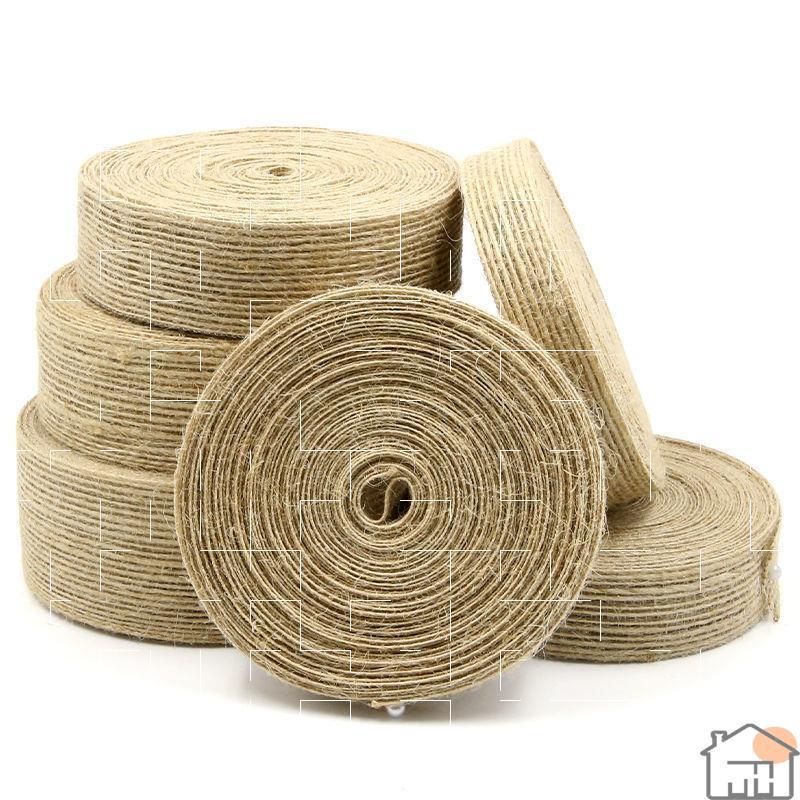 Linen Hemp Ribbon for Crafting and Gift Wrapping - Vase Decoration and Bow Tying