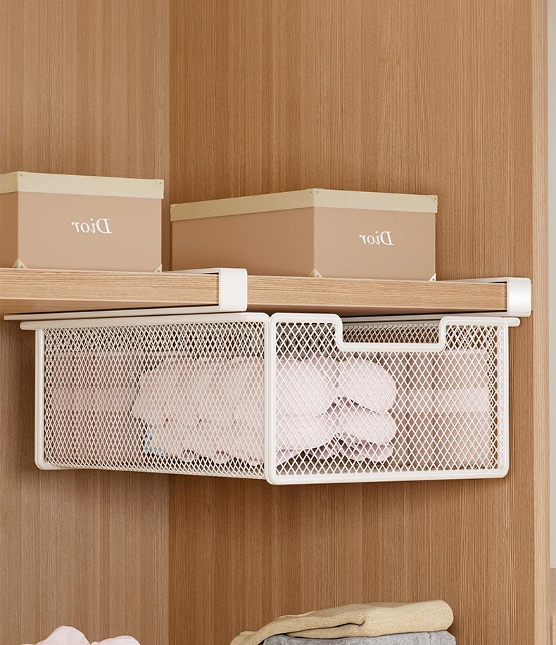 Sock Storage Magic: Pull-Out Basket for Underwear, Pants, and Clothing - Wardrobe Rack Box Drawer Hanging Solution