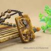 Men's Zodiac Tiger Pendant: Natural Tiger Eye Stone Necklace - Year of the Tiger, Fierce Tiger Design