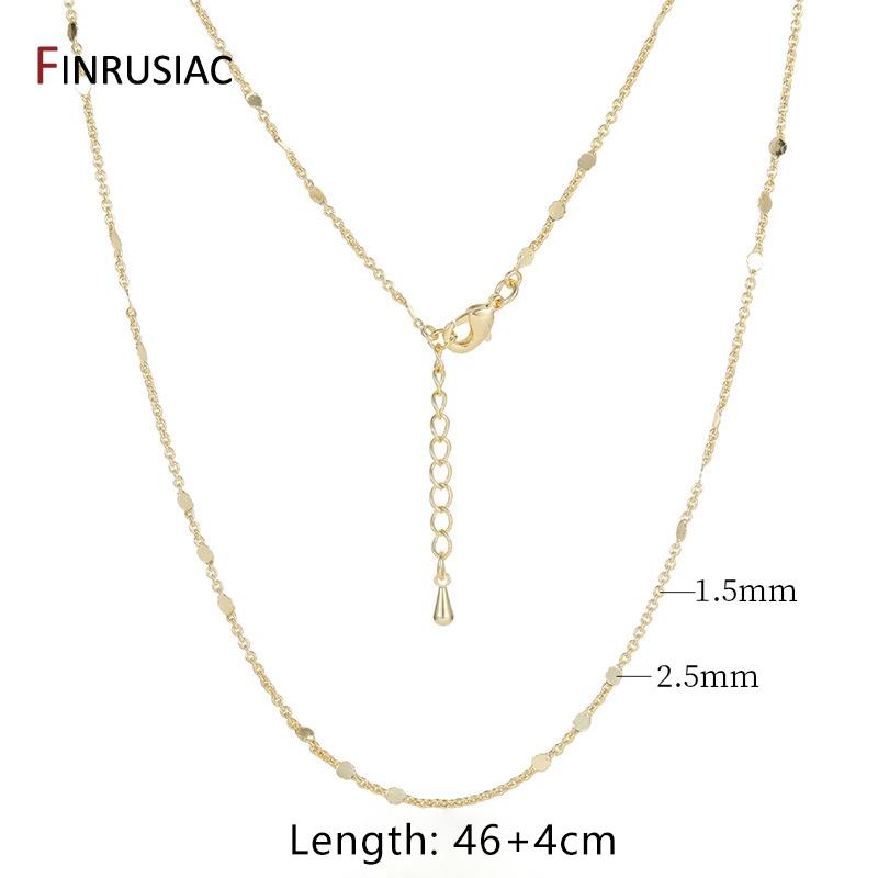 14K Real Gold Plated Necklace Chains For Jewelry Making, High Quality Brass Chains For Necklace Making, DIY Jewelry Findings