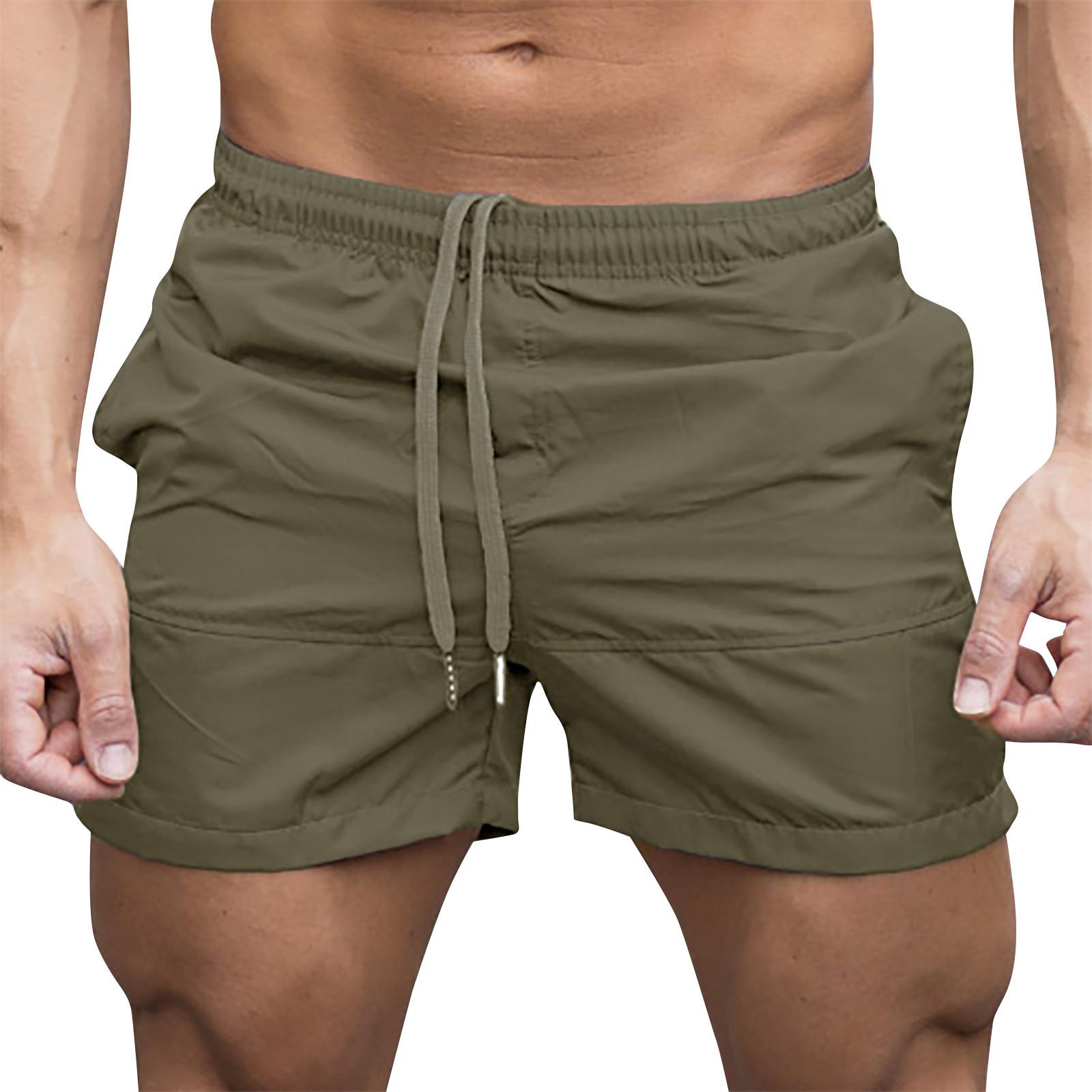 

Мужские повседневные шорты для бега, укороченные брюки для фитнеса, спортивные пляжные брюки для бега L