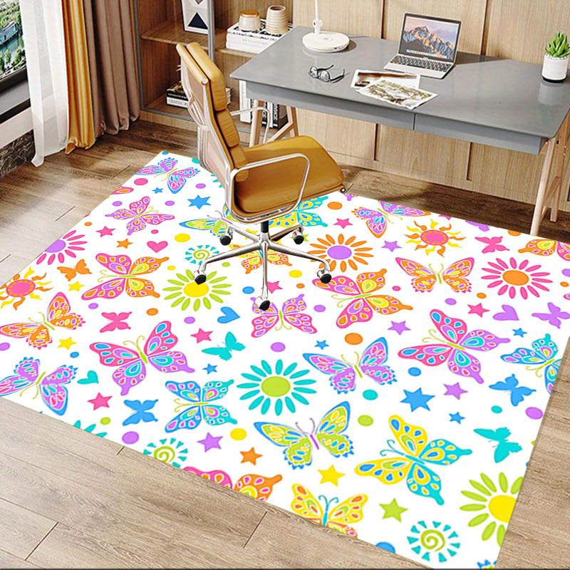 1PC Butterflies Flowers Extra Large Non-Slip Floor carpet, Office, family, bedroom, Studio - Large Area RugJ0375