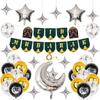 Eid Mubarak Balloon Set with Moon and Star Decorations for Ramadan Celebration