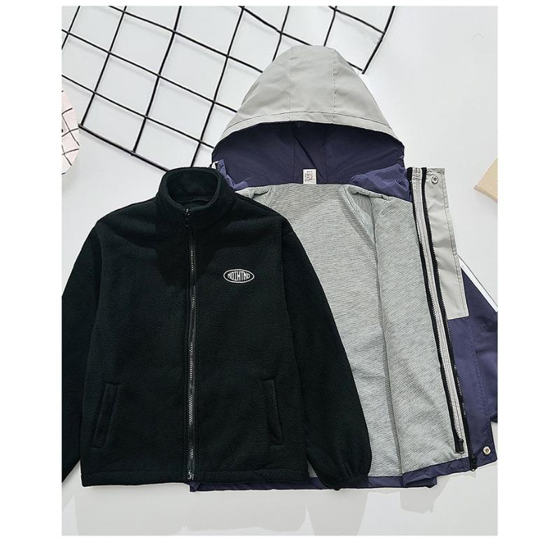 Jungen Abnehmbare Drei-in-Eins Verdickte Warme Kinder Winter Outdoor Jacke